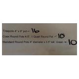 Plastic Potting Containers, 3 Sizes, 36 Total - All New - Sizes in Pictures