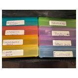 Canvas Storage w/ Plastic Inserts Filled w/ Seeds