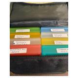 Canvas Storage w/ Plastic Inserts Filled w/ Seeds