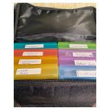 Canvas Storage w/ Plastic Inserts Filled w/ Seeds