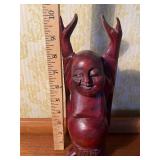 Wood Carved Buddah, Approx 10"