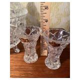 Vintage Cut Glass Lidded Candy Dish and Zajecar Crystal Pieces (2)