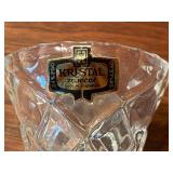 Vintage Cut Glass Lidded Candy Dish and Zajecar Crystal Pieces (2)