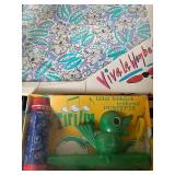 Australian PlaceMat/Coaster Set and Vintage Pustefix Bubble Toy in Original Packaging