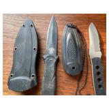 Knives, Smith & Wesson and American Warrior, w/ Sheathes