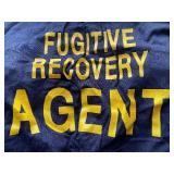 Fugitive Recovery Agent Gear - Hat, Shirt, Badge and Jacket, all in a Black Bag