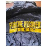 Fugitive Recovery Agent Gear - Hat, Shirt, Badge and Jacket, all in a Black Bag