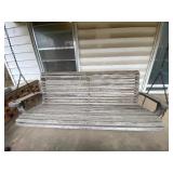 Large Wood Porch Swing on Chain