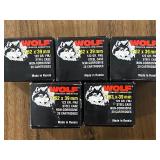 Ammo - Wolf, Made in Russia, 7.62x39mm 129 Grain FMJ Steel Case Cartridge (5 Boxes)