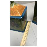 Decorative Ceramic Kitchen Canisters Set with Sunflower and Butterfly Design