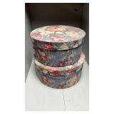 2 Floral Pattern Circular Bins