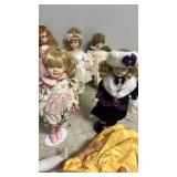 Collection of Decorative Porcelain & 3 Plastic Dolls