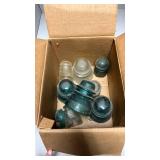 Box of Glass Telegraph Insulators