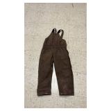 Berne Youth Insulated Brown Overalls - Size 6/8