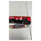 Steel Warrior Wrangler Stockman - Red Walnut Jigged Bone Handles Pocket Knife Knives