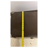 Brown Metal Storage Trunk with Decorative Corners