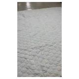 Traditional Patchwork Hexagon Quilt with White Backing 79in x 67in