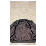 NYDA Black Leather Bomber Jacket Size Medium - Measurements In The Pics