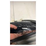 Knockoff Black Leather Gucci Small Shoulder Bag with Contrast Stitching