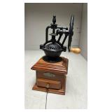 Manual Coffee Grinder with Wooden Base
