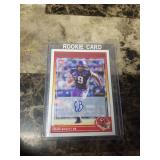 2024 Panini Score Football Emani Bailey Kansas City Chiefs Autographed Rookie Card