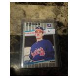1989 Fleer John Smoltz Atlanta Braves Rookie Baseball Card