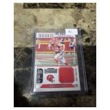 2024 Panini Contenders Football Game Worn Jersey Carson Steele Kansas City Chiefs Rookie Card