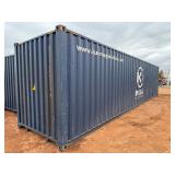High cube, 40 Foot Blue Shipping Container with 1 set of rear doors: BOHU8888234