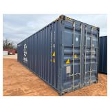 High cube, 40 Foot Blue Shipping Container with 1 set of rear doors: BOHU8888234
