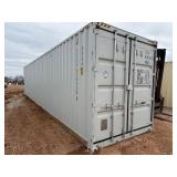 40 foot First Use High Cube Container with Rear Doors and a set of 2 Side Wide Side Doors, Tan in Color: LYGU0245686
