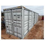 First Use 40 foot High Cube Container with 4 sets of side doors and 1 set of rear doors.  Very good condition.  MMPU1083217