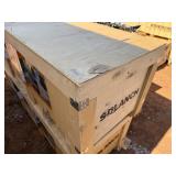 Unused 12x20 Single Garage/Metal Shed Cream in Color: Fully Enclosed Side Wall Carport