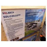 Unused SDLanch 20 x 30 Carport-Fully enclosed side walls, cream in color