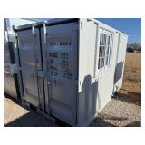 Unused 2025 10 Foot Long Shipping container with 2 end doors, side window, side entry door.  Weighs 1750 pounds.  1670586