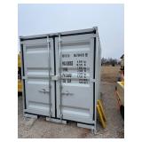 Unused 2025 12 Foot Long Shipping container with 2 end doors, side window, side entry door.  Weighs 2100 pounds.