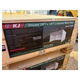 Unused K1912 12x20 Livestock Loafing Shed in Cream Color, 11 foot tall in front.