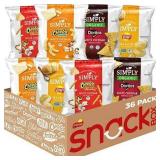 Frito-Lay Simply Brand Snacks Variety Pack  1 oz Bags  36 Count