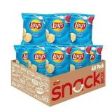 Lay s Potato Chips Salt & Vinegar Flavored Snack Chips  1 oz Bags  40 Count Multipack