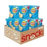 Lay s Potato Chips Salt & Vinegar Flavored Snack Chips  1 oz Bags  40 Count Multipack