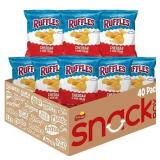 Ruffles Potato Chips  Cheddar & Sour Cream Flavor  1 oz Bags  40 Count Multipack