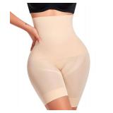 High Waisted Body Shaper Shorts Shapewear for Women Tummy Control Thigh Slimmer Seamless Shorts Under Dress (#589 Nude-6, Small)