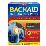 Backaid Heat Therapy Patch, Air-Activated Therapeutic Heat, Medium for Back, Shoulders, and Neck Pain Relief, 8 Count