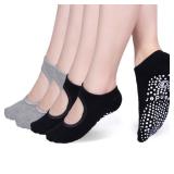 Yoga Socks Non Slip Skid Socks with Grips Pilates Ballet Barre Socks for Women Small-Medium