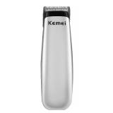 KEMEI Mini Hair Trimmer Compact, Portable Cordless Clipper for Men and Women, Precision Haircut and Shaving Tool Silver, Battery Powered and Travel Friendly
