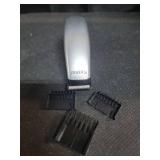 KEMEI Mini Hair Trimmer Compact, Portable Cordless Clipper for Men and Women, Precision Haircut and Shaving Tool Silver, Battery Powered and Travel Friendly