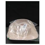 Lanzom Women Men Retro Felt Wide Brim Western Cowboy Cowgirl Hat Dress Up Hat with Wind Lanyard (Beige,Medium-Large)