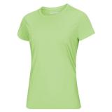 MAGCOMSEN Tennis Shirts for Women Dry Fit Tshirts Short Sleeve Rash Guard Uv Shirts for Women Sun Protection Running Tops Light Green,L