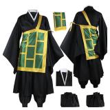 YJCOS Adult Cosplay Costume Suit Kimono Monk Cassock Robe Dress Uniform Halloween Outfits, 3XL