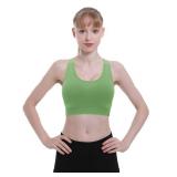 Double Couple Sports Bras for Women Padded High Impact Seamless Criss Cross Back Workout Tops Gym Activewear Bra Large (NO PURPLE OR BLACK), M