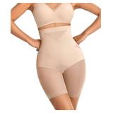 Vertvie Shapewear for Women Tummy Control High Waisted Shapewear Shorts Targeted Compression Body Shaper Bathroom Friendly(Nude,Small)